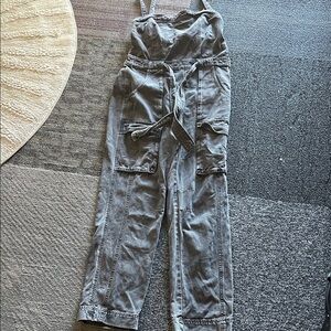 Free People Go West Utility Jumpsuit grey medium
